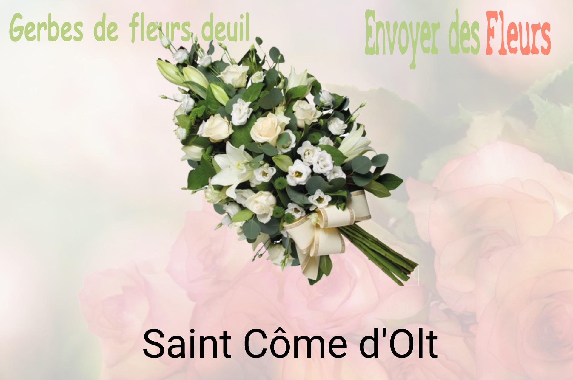 Gerbe de fleurs de deuil livrée à Saint-Côme-d'Olt